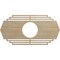 Ekena Millwork Chrysler Wood Fretwork Pierced Ceiling Medallion, Birch, 16"W x 8"H x 4 1/4"ID x 3/8"T CMWP16X08X0375CSBI - alternate 1